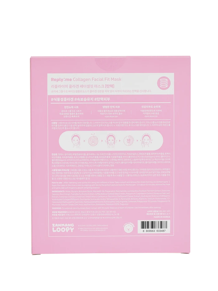 MẶT NẠ COLLAGEN BIO-CENLLULOSE REPLY:ME COLLAGEN FACIAL FIT MASK - Ảnh 1