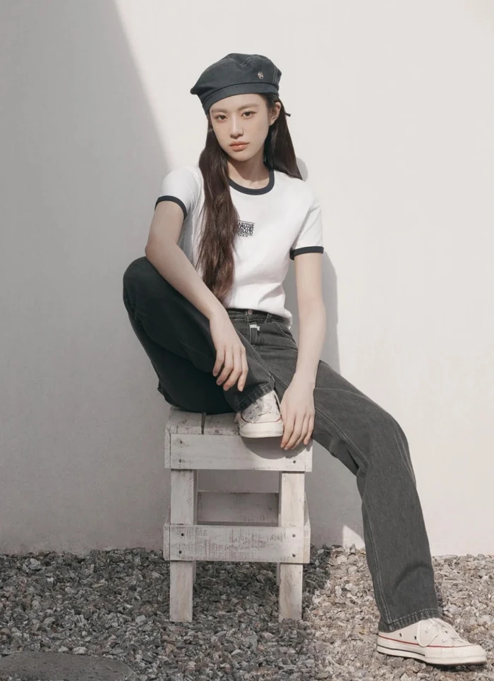 ÁO BABYTEE MARITHÉ CHÍNH HÃNG - MARITHÉ+FRANҪOIS GIRBAUD - W CLASSIC LOGO RINGER TEE - Ảnh 3